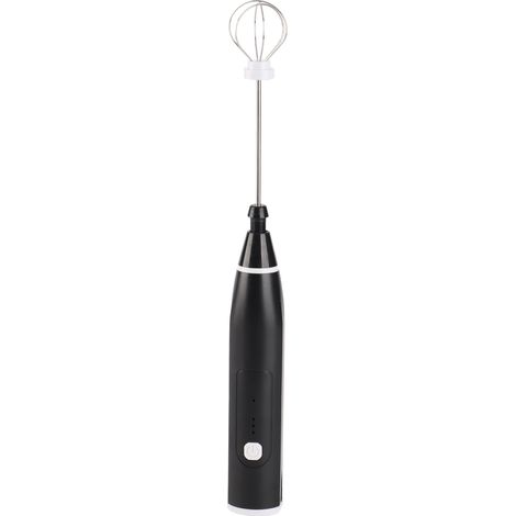 Schwarzer elektrischer Handmixer, 3 Geschwindigkeitsstufen, USB-Ladefunktion, komfortabler Edelstahlgriff, Mini-Handmixer mit Eiertrenner (1/5)