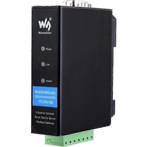 Serveur série sur rail Waveshare RS232/485/422 vers RJ45, module Ethernet TCP/IP vers série, passerelle Modbus, passerelle MQTT (1/3)