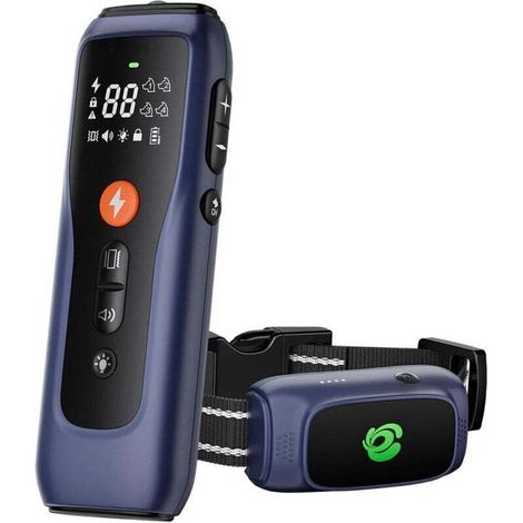 [JAMAIS UTILISÉ]Collier de dressage pour chien avec télécommande – Pour chiens de taille moyenne à grande, étanche IPX7, livré avec un verrou de sécurité unique de niveau 3 et une lampe de poche. (1/4)