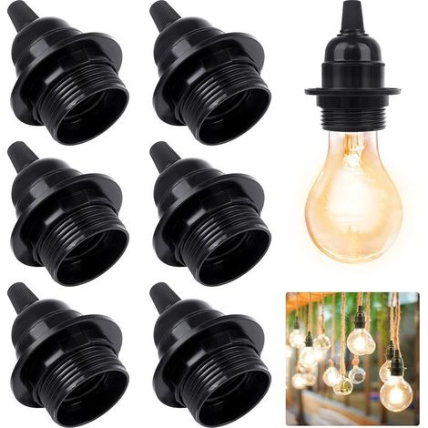 E27 Vintage-Lampenfassung, 7-teilig, 250 V, 4 A, für Pendelleuchten, Retro-Beleuchtung in Cafeterias, Cafés und Küchen (1/5)