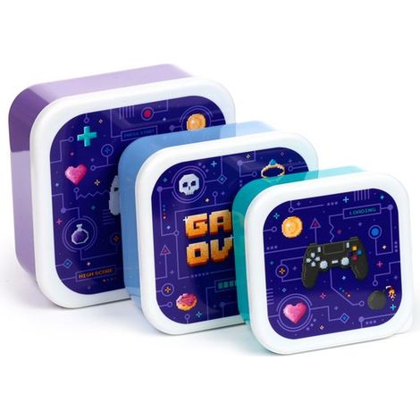 Boîtes Repas - PUCKATOR - Game Over - Lot de 3 - Multicolore - Dimensions variées