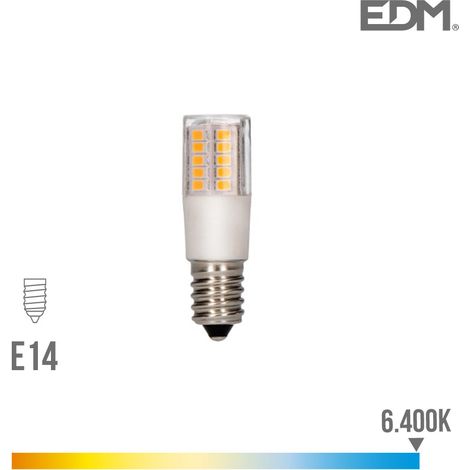 EDM Röhrenförmige LED-Glühbirne E14 5,5 W 700 lm 6400 K Kaltlicht Ø1,8 x 5,7 cm