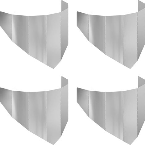 Bordure de Pelouse 4 pcs 100 x 45 cm Acier Argenté vidaXL (1/5)
