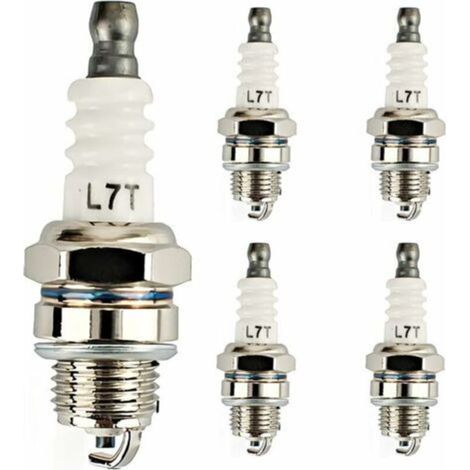Pièces Bougie d'Allumage L7T Tronçonneuse Tondeuse à Gazon Petit Moteur Accessoire Pièces Compatible Bougies d'Allumage de Rechange pour Débroussailleuses et Tronçonneuses Remplace (1/4)
