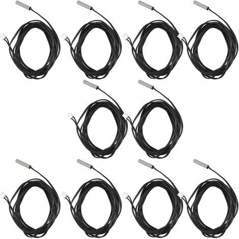 10 Stück Thermistorsensoren, zylindrischer Kopf 5x25 mm, 2 Meter Kabel, XHB2.54-Stecker, für industrielle Systeme (1/5)