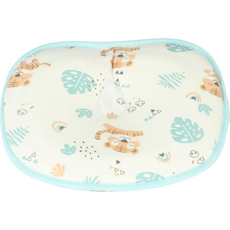 Oreiller bébé en coton à motif tigre, ergonomique et respirant, avec mousse à mémoire de forme et mousse à mémoire de forme. Idéal pour les nouveau-nés. Parfait pour dormir. (1/5)