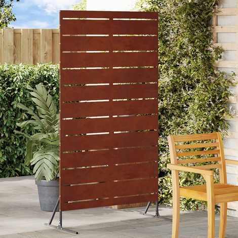 Sichtschutz Grau 100 x 50 x 180 cm Wetterfeststahl