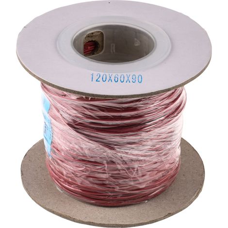 Fils de connexion RS PRO UL3239, 17 0,33 mm² 22 AWG, 6 kV c.c., XLPE Rouge, 100m ( Prix pour Bobine de 100 Mètres ) (1/3)