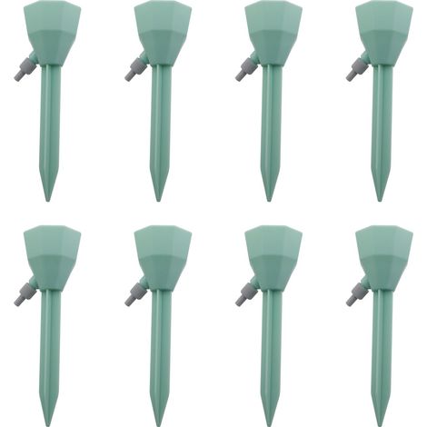 Lot de 5 arrosoirs automatiques portables - goutteur réglable - goutteur avec variateur de débit - idéal pour arroser les pots de fleurs - vert clair (1/5)
