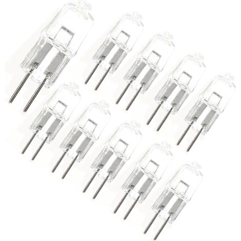Ampoule G4 12V 35W halogène à deux broches, capsule transparente, blanc chaud 2700K, lot de 10 ampoules pour éclairage intérieur (1/5)