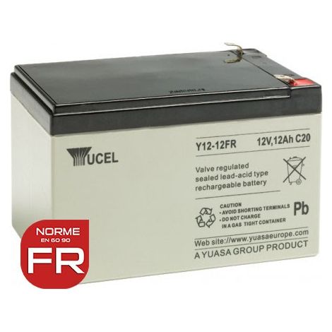 Batterie Y12-12FR YUASA / YUCEL / YUVOLT - AGM - 12V - 12.0Ah (1/2)
