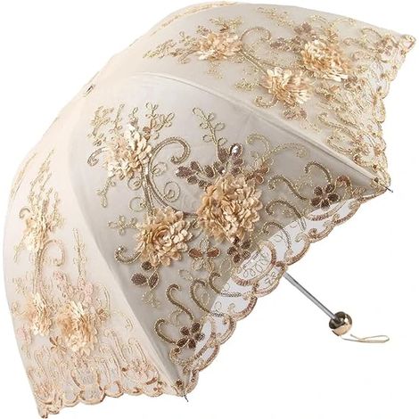 Parasol pliable en dentelle, protection solaire UV, compact et léger pour les voyages, idéal pour les trajets quotidiens et les activités de plein air.-AquaForge (1/3)