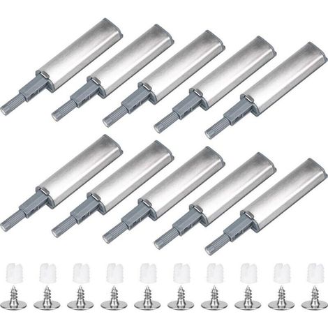Magnetischer Push-to-Open-Mechanismus ohne Griff für Möbel – 10 Stück, geräuschloses und gedämpftes Push-to-Open-System für Schränke, Schubladen und Kommoden