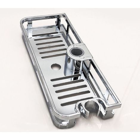 Étagère de douche pour barre de douche de 24 mm, panier de douche à suspendre, étagère de rangement sans perçage (1/5)