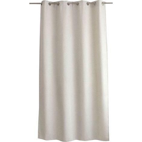 Rideau thermique BLIZZARD – Velours chenillé doublé polaire 140x240cm - 140x240cm - Ecru (1/4)