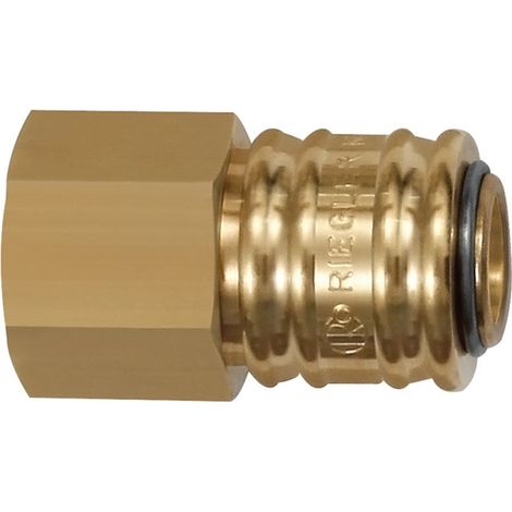 Riegler Schnellverschlusskupplung NW 7,2, Messing blank, G 1/4 IG (1/3)