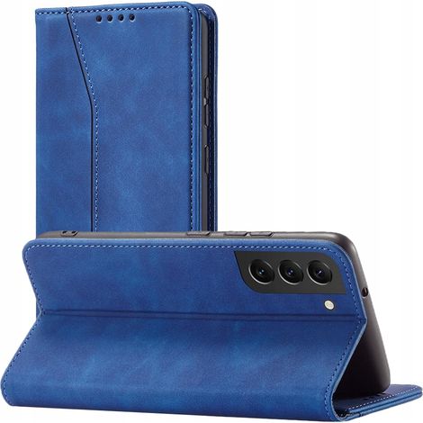 Étui magnétique fantaisie pour Samsung Galaxy S23 Ultra, étui portefeuille à rabat avec support, bleu (1/5)