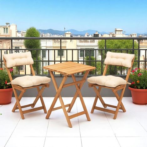 Petit salon de jardin 2 places - pliant, confort SORA (1/5)
