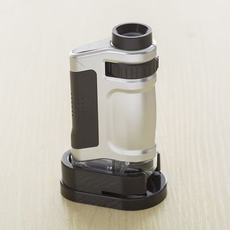Taschenmikroskop, tragbare Juwelierlupe mit 20-facher Vergrößerung und LED-Beleuchtung (1/5)