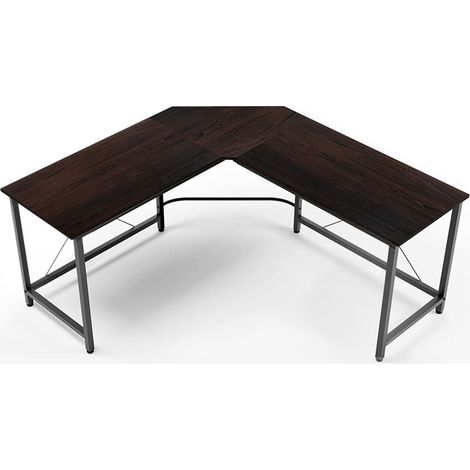 SCRIVANIA ANGOLARE OFFICE 150X150XH74CM NOCE SCURO (1/2)