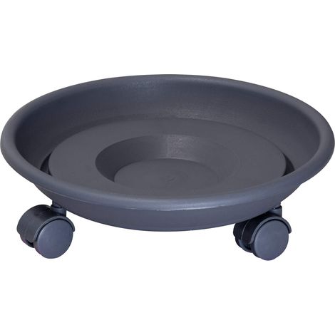 Wagner Carrello per Piante Serie K I Sottovaso e Carrello per Fiori per Interni ed Esterni I Portavaso in plastica I Fatto in UE (1/5)