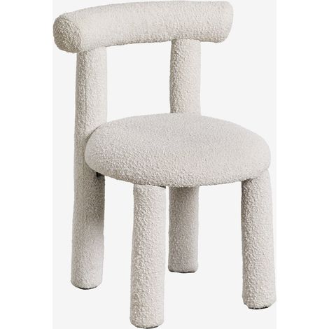 Pack de 2 sillas de comedor tapizadas en tela bouclé Gia SKLUM (1/5)
