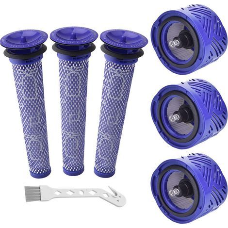 V6 Filter for Dyson, 6Pack Replacement Filters for Dyson V6 Absolute Animal Motorhead Animal Vacuum Cleaners, 3 HEPA Post-Filters, 3 Pre-Filters Replace Parts 965661-01 and 967478-01