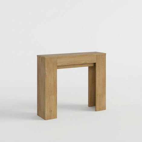Consolle allungabile sala pranzo cucina 8 persone 90×25-181 Slick - Legno Naturale