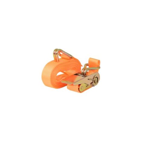 10er-Pack Zurrgurte, 0,4 Tonnen, 6 m x 25 mm, orange, für Anhängertransporte - Crezuo