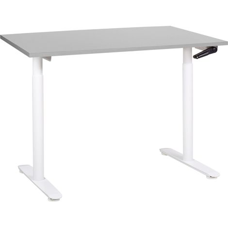 Manual Adjustable Standing Desk DESTINAS Grey/ White 120 cm 72 cm