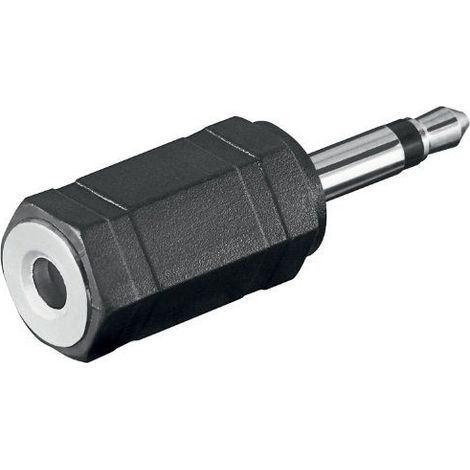Adaptador audio jack 3.5 estereo a mono Negro