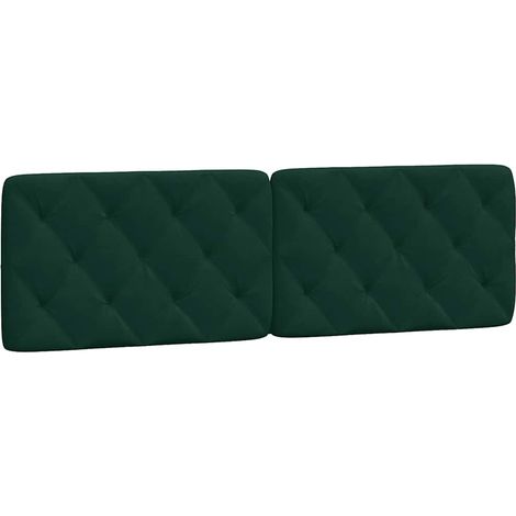 Coussin de tête de lit vert foncé 160 cm velours (1/5)