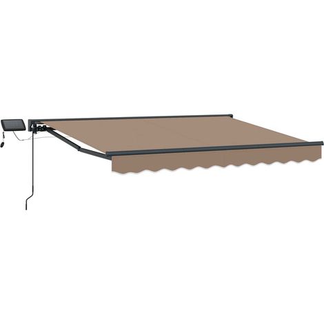 Maison Exclusive - Cornice per Tenda Manuale con LED Tortora 3,5 x 2 m (1/5)