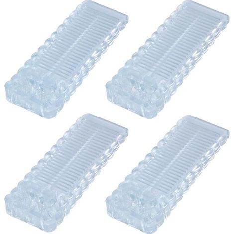 Cale Porte Sol Caoutchouc, 4 Pièces Antidérapante Bloc Arrêts de Portes Durables Butee de Portail Bloque Butoir de Porte Empilables pour Tous Types de Sols en Intérieur et Extérieur (1/3)