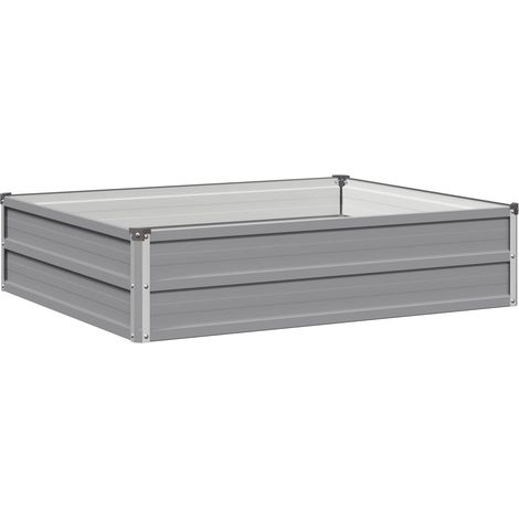 Cama de Jardín Elevada Gris 100 x 80 x 24 cm vidaXL