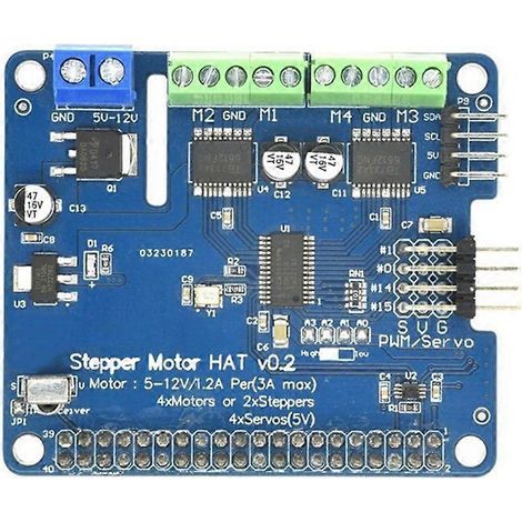 HAT V0.2 Schrittmotor-Erweiterungsplatine + Roboter für Raspberry Pi 3B/3B+ (1/5)