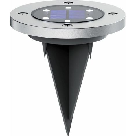 projecteurs solaires 6 LED chaud IP44 8 heures d'autonomie Lot de 2 Blanc (1/4)