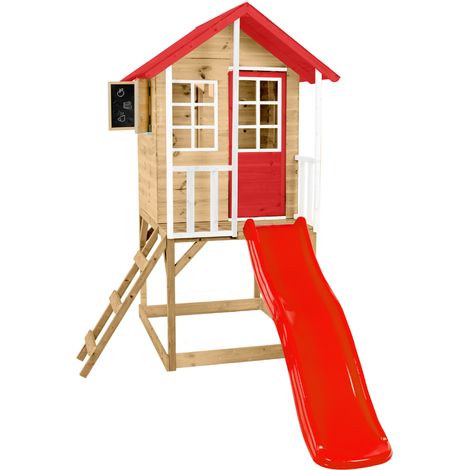 Zwerkules Spielhaus Lolla inkl. Rutsche & Balkon