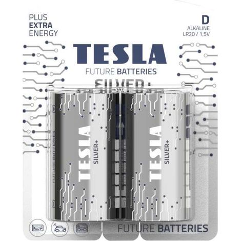 TESLA D SILBER LR20 2 Stück Batterie