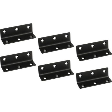 6 Pièces Equerre de Fixation Acier Inoxydable Support d'angle Droit Supports Forme de L 90 Degrés Equerres Étagères Connecteurs