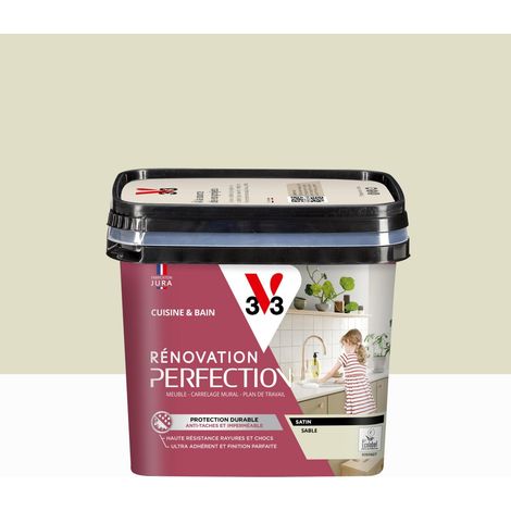 Vernice per mobili V33 Satin Sand per ristrutturazione cucina e bagno 0,75 l V33