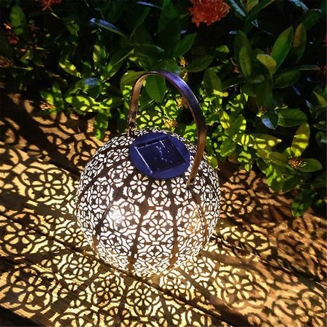 Lanternes solaires suspendues pour extérieur, éclairage décoratif de jardin étanche IP65, éclairage paysager (1/4)