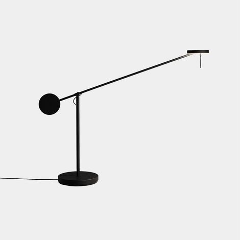 LEDS C4 Invisible Lampe de bureau LED noire 10,5 W, température de couleur 2700-3000 K, variateur tactile