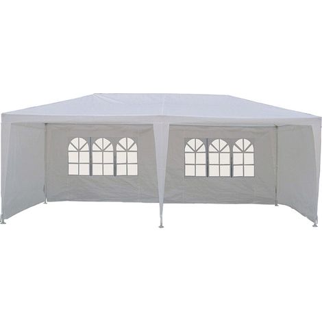 Pergola de jardin 6x3xh. 2,70 m. de raphia blanc. - talla (1/5)