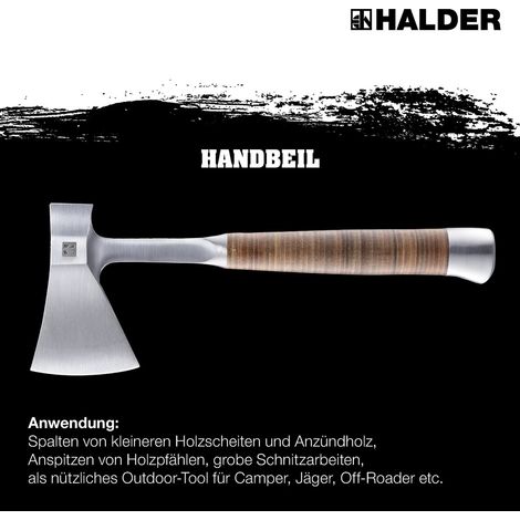 HALDER Handbeil Ganzstahl in Holzbox