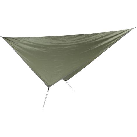 Bâche de Protection Imperméable 360x290 cm pour Camping, Plage et Extérieur, Couleur Vert Militaire (1/5)