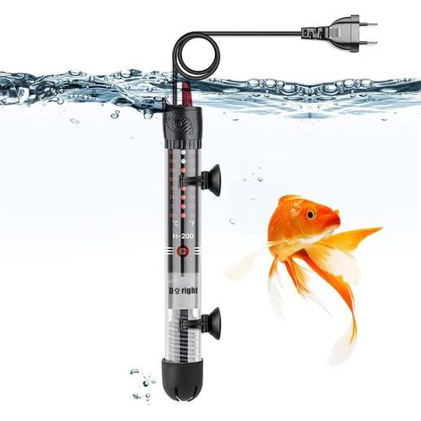 50-W-Aquarienheizung, Tauchheizung für Glas, einstellbare Temperatur, Saugnapf, integriertes Thermometer, externer Temperaturregler für Aquarien von 20–60 l (1/4)