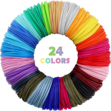 3D Stift Filament PLA, 1,75mm, 24 Couleurs Filament Stylo 3D, Chef 120M (1/5)