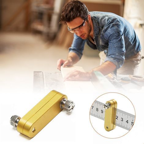 2 Blocs Positionnement Règle Ligne Parallèle pour Bois (1/3)