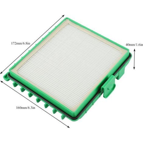 Filtre HEPA - - Rowenta Silence Force - Charbon actif - Vert - 172x160x40mm (1/4)